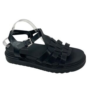 NWOB Lane Bryant‎ Womens Black Gladiator Platform Sandals 12W Platform Grunge